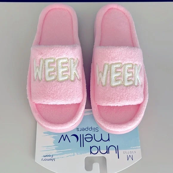 Luna Mellow Memory Foam Slipers 🌙 size M 6.5-7.5, NWT - Picture 3 of 5